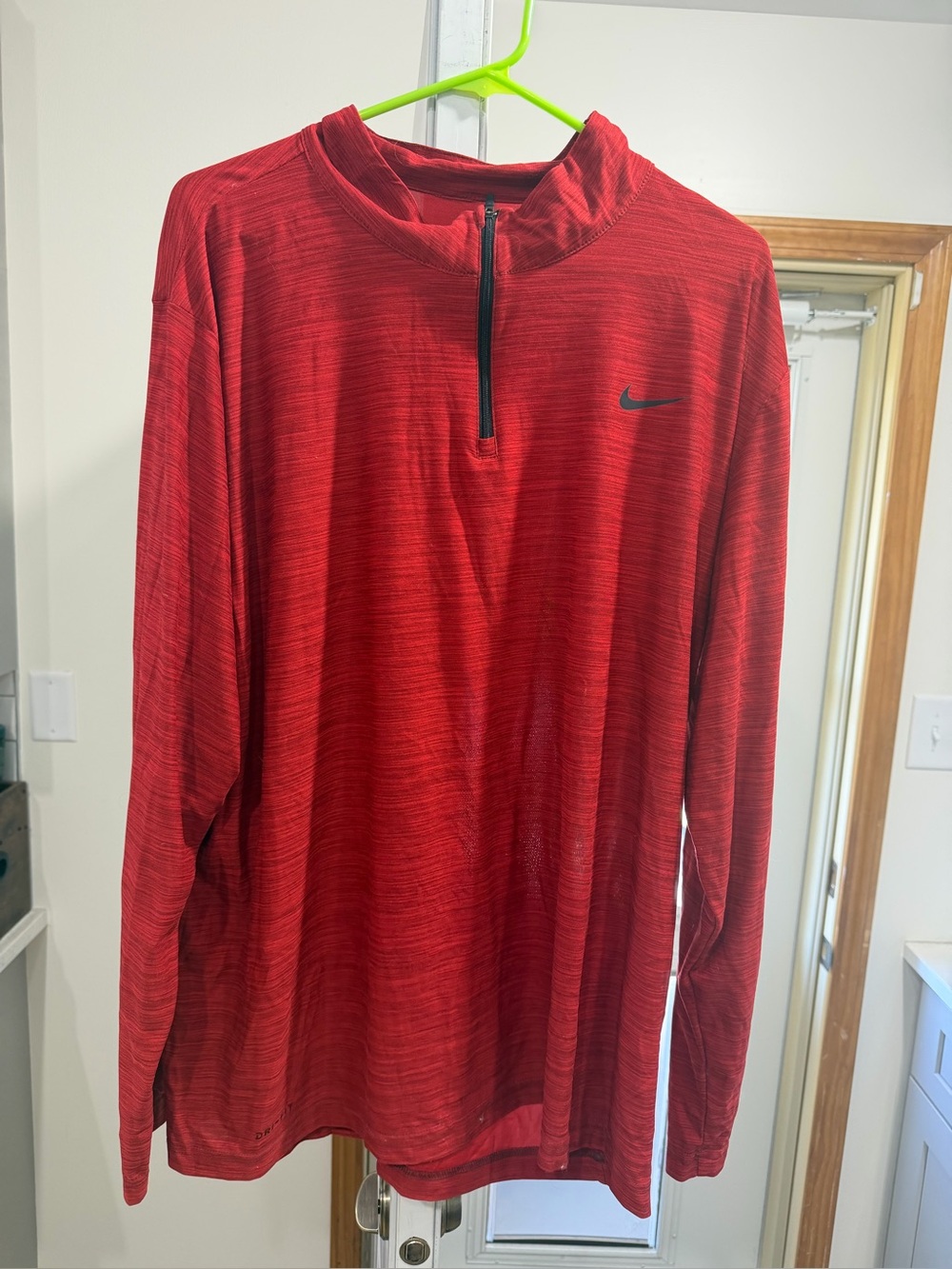 Nike Men’s Red Dri-FIT Quarter-Zip Performance Top